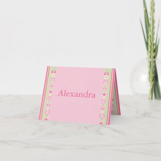 Carte Alexandra Pink Modern Circles (Devant)