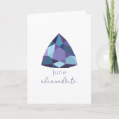 Carte Alexandrite Pierre de Naissance de Juin (Devant)