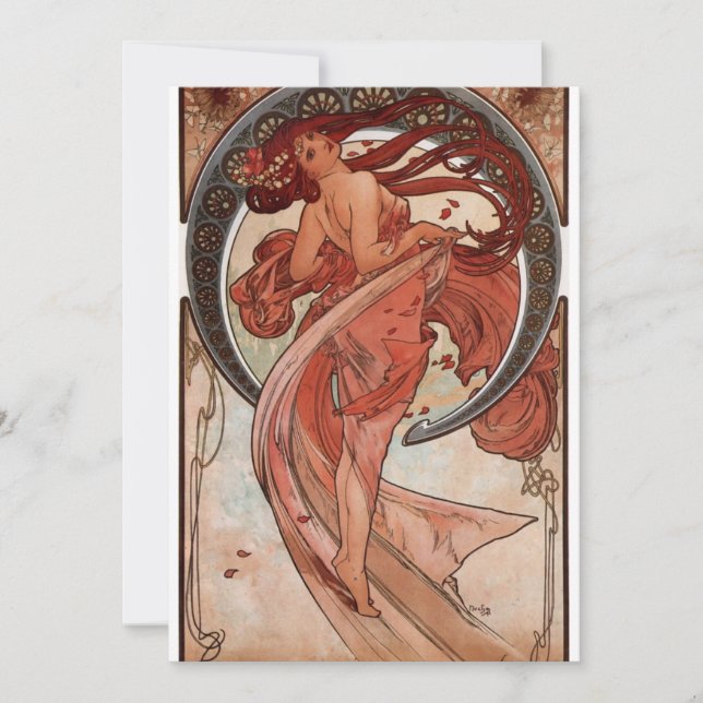 Carte Alfons Mucha Dance (Devant)