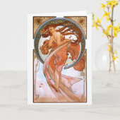 Carte Alfons Mucha : Danse (Fleur jaune)