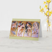 Carte Alfons Mucha ~ Les quatre saisons (Fleur jaune)