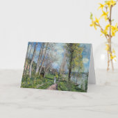 Carte Alfred Sisley - Les bords de Seine à By (Fleur jaune)