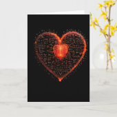 Carte Algèbre de la Saint-Valentin, Math, Physique, Chim (Fleur jaune)