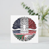 Carte Algeria French France Tree Roots Flag (Debout devant)