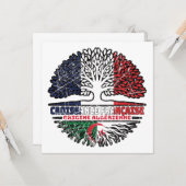 Carte Algeria French France Tree Roots Flag (Devant/Arrière en situation)