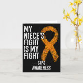 Carte Algodystrophie Le combat de ma nièce est mon comba (Fleur jaune)