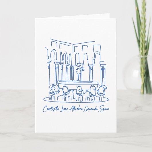 Carte Alhambra Court of the Lions 1 (Devant)