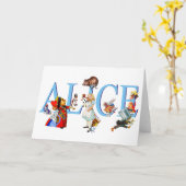 Carte Alice à Wonderland et Friends (Fleur jaune)