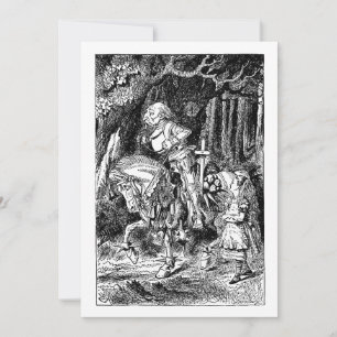Carte Alice au Pays des Merveilles Chevalier Blanc Vinta