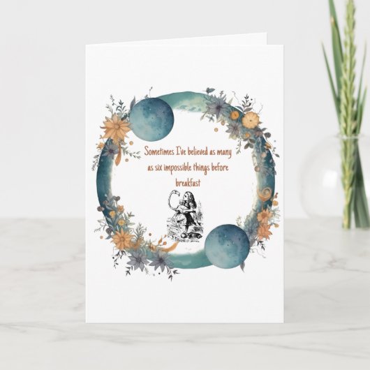 Carte Alice au pays des merveilles Citation, Objets Impo (Devant)