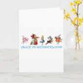 CARTE ALICE AU PAYS DES MERVEILLES ET AMIS (Fleur jaune)