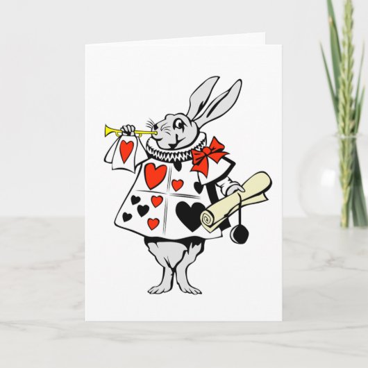 Carte Alice au pays des merveilles - Lapin blanc (Devant)