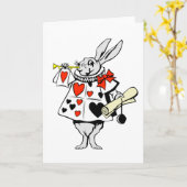 Carte Alice au pays des merveilles - Lapin blanc (Fleur jaune)