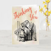 Carte Alice au pays des merveilles Penser à vous Clé de (Fleur jaune)