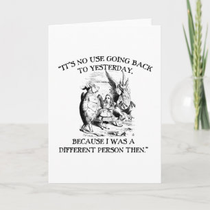 Carte Alice au pays des merveilles - Personne différente