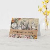 Carte Alice au pays des merveilles Rideau Art classique (Fleur jaune)