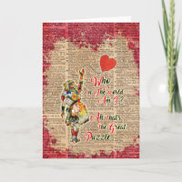 Alice, citation vintage de collage de &Rabbit fou