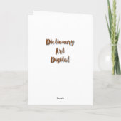 Carte Alice dans l'art vintage de dictionnaire de (Dos)