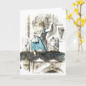 Carte Alice entrant au pays des merveilles (Fleur jaune)