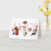 CARTE ALICE ET AMIS (Fleur jaune)
