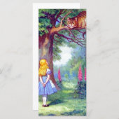 Carte Alice et Cheshire Chat Couleur complète (Devant / Derrière)