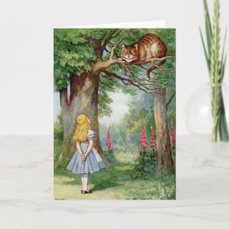 Carte Alice et le chat de Cheshire