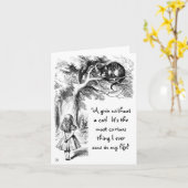 Carte Alice et le chat de Cheshire (Fleur jaune)
