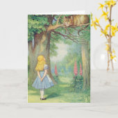Carte Alice et le Cheshire Cat (Fleur jaune)