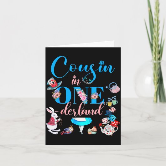 Carte Alice In Onederland Family Cousin Of The Birthday (Devant)