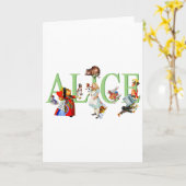 CARTE ALICE IN WONDERLAND & AMIS (Fleur jaune)