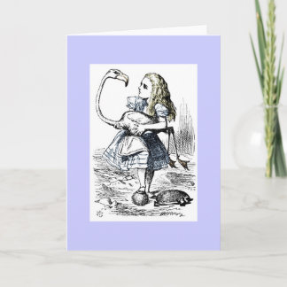 Carte Alice jouant le croquet de la Reine