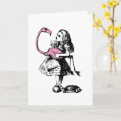 Carte Alice joue au croquet (Fleur jaune)
