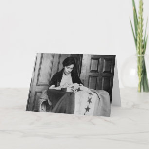 Carte Alice Paul, Drapeau de suffrage cousu, années 1910