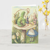 Carte Alice rencontre la Caterpillar (Fleur jaune)