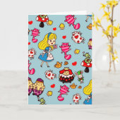 Carte Alice Wonderland Mad Hatter Cat Doodle (Fleur jaune)