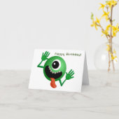 Carte Alien à l'anniversaire (Fleur jaune)