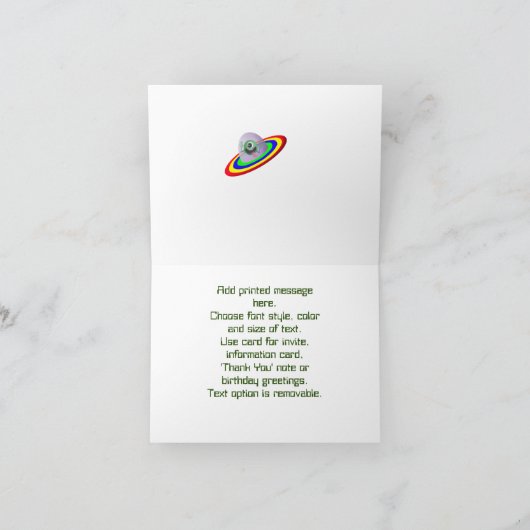 Carte Alien à l'anniversaire (Intérieur)