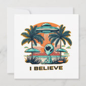 Carte alien avec UFO I CROYEVE (Dos)