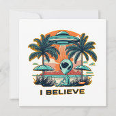 Carte alien avec UFO I CROYEVE (Devant)