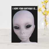 CARTE ALIEN BIRTHDAY CARDS (Fleur jaune)