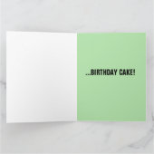 CARTE ALIEN BIRTHDAY FUNNY CAKE GREETING CARD (Intérieur)