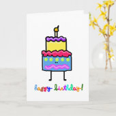 Carte Alien d'anniversaire (Fleur jaune)