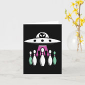 Carte Alien de l'enlèvement de Bowling Pins - Drôle Alie (Fleur jaune)