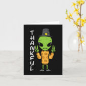 Carte Alien de Thanksgiving Thankful Funny Fall Space Me (Fleur jaune)