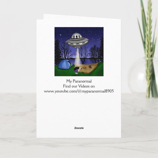 Carte Alien d'enlèvement extra-terrestre (Dos)