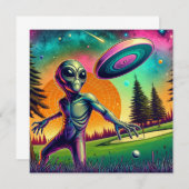 Carte Alien Disc Golf avec Planet Background (Devant / Derrière)