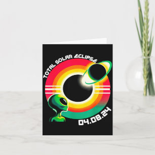 Carte Alien Drôle Éclipse Totale de Soleil 4