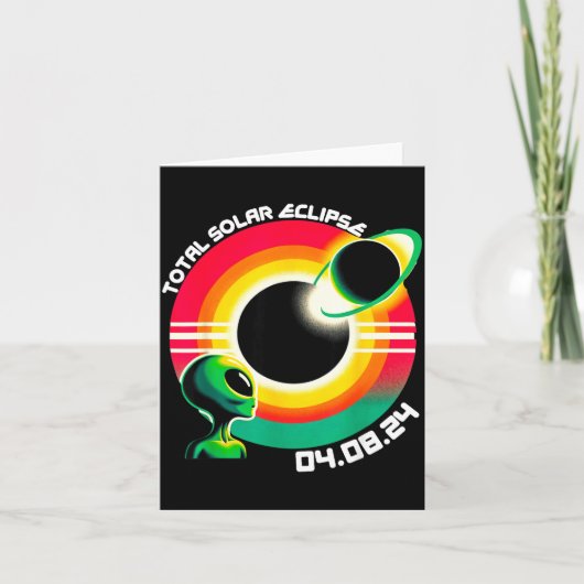 Carte Alien Drôle Éclipse Totale de Soleil 4 (Devant)