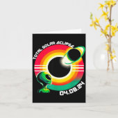 Carte Alien Drôle Éclipse Totale de Soleil 4 (Fleur jaune)