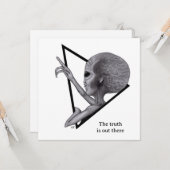 Carte Alien gris, la vérité est là (Devant/Arrière en situation)
